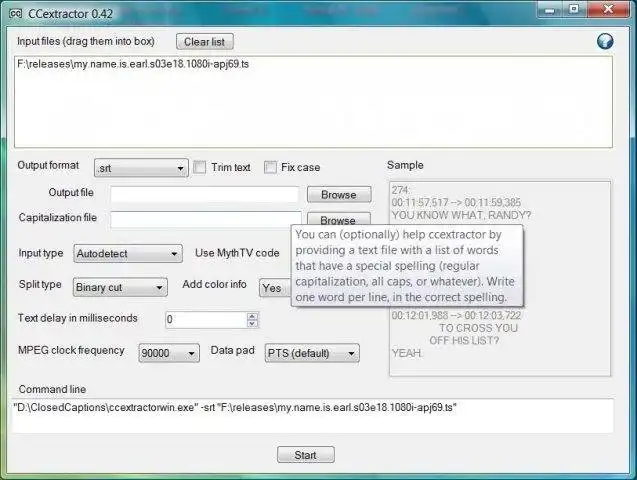 Download web tool or web app ccextractor
