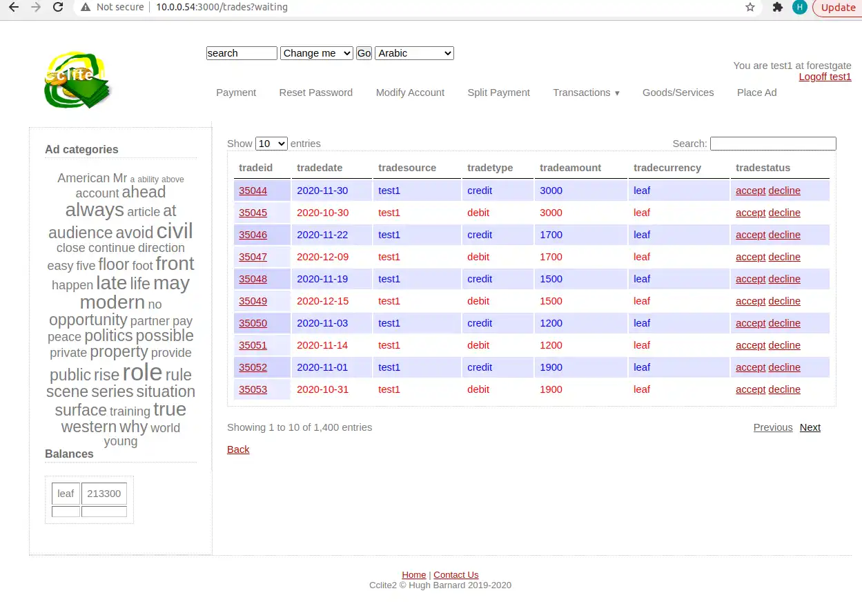 Download web tool or web app Cclite2