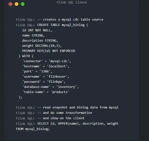 Descargue la herramienta web o la aplicación web Conectores CDC para Apache Flink