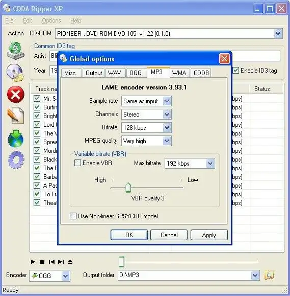 Muat turun alat web atau aplikasi web CDDA Ripper XP