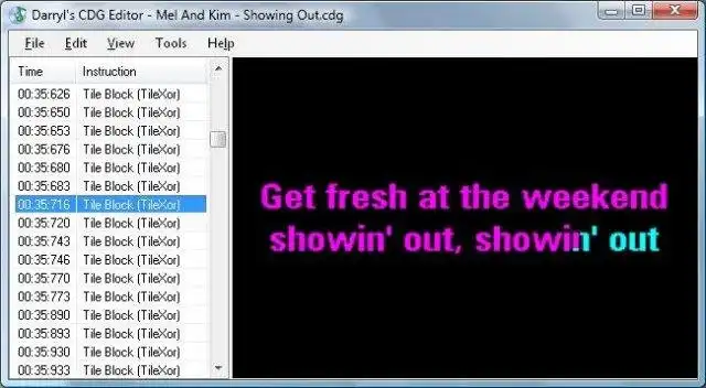 Web aracını veya web uygulamasını indirin CDG Editor - Karaoke CDG Dosyalarını Düzenle