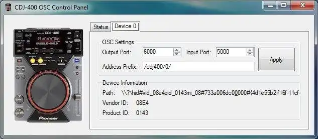 Завантажте веб-інструмент або веб-програму CDJ-400 Bidirectional OSC Support