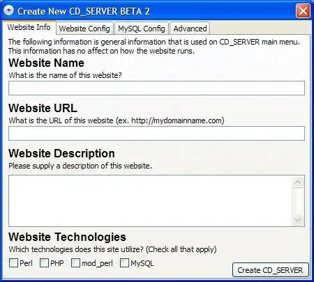 Завантажте веб-інструмент або веб-програму CD_SERVER