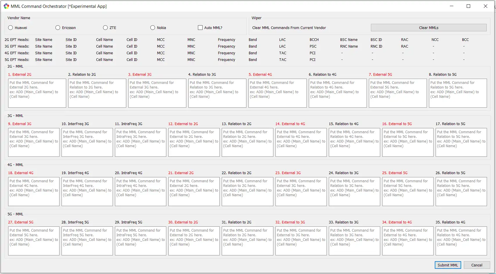 Download web tool or web app Cell Neighbor Planning Maestro