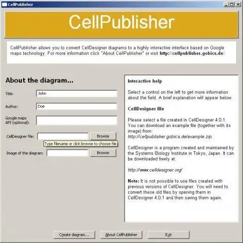 Download web tool or web app CellPublisher