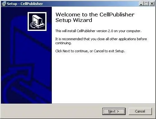 Загрузите веб-инструмент или веб-приложение CellPublisher