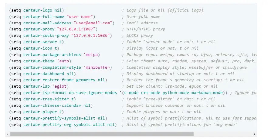 Télécharger l'outil Web ou l'application Web Centaur Emacs