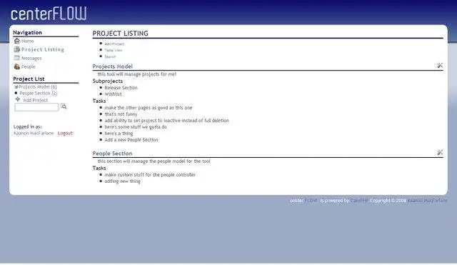 Download web tool or web app CenterFlow