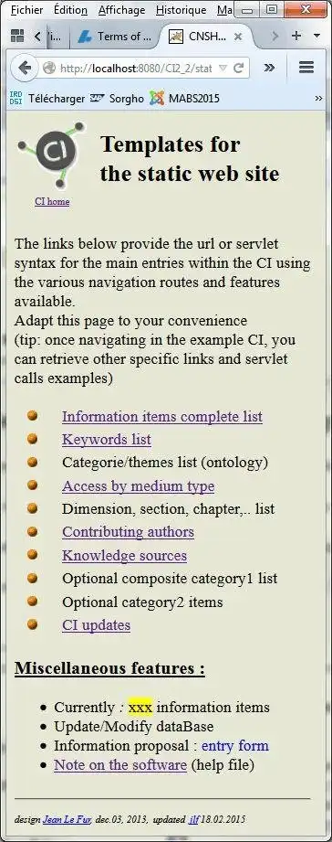 Завантажити інформацію про веб-інструмент або веб-програму Центру (CI)