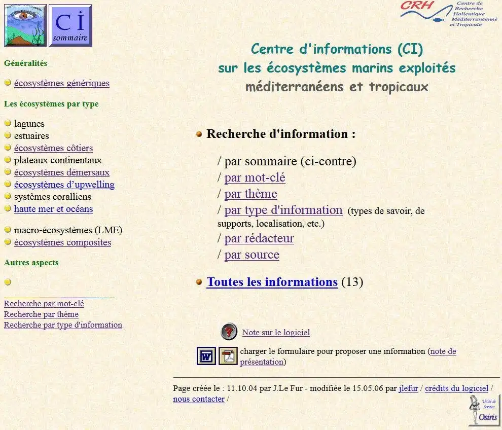 Download web tool or web app Centre dinformations (CI)