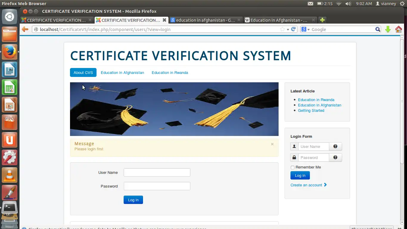 Download web tool or web app Certificate Verification System