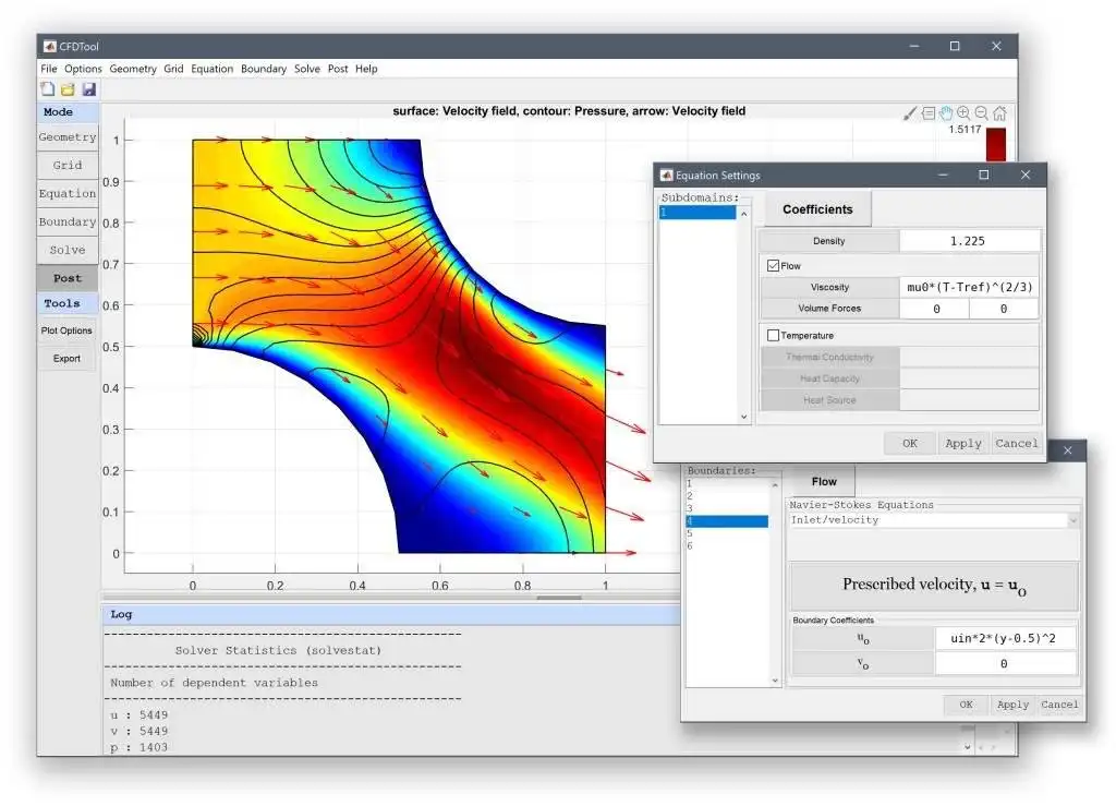دانلود ابزار وب یا برنامه وب CFDTool - MATLAB CFD Simulation GUI Tool