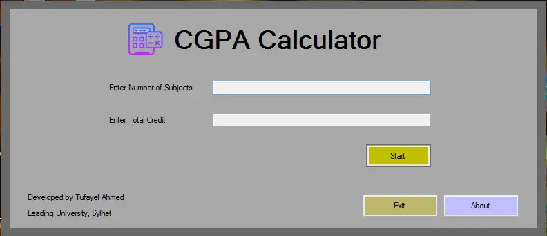 Download web tool or web app CGPA Calculator