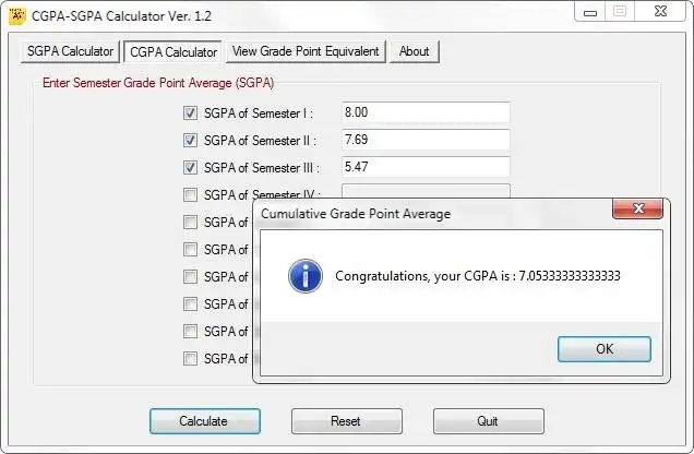 Mag-download ng web tool o web app na CGPA SGPA Calculator