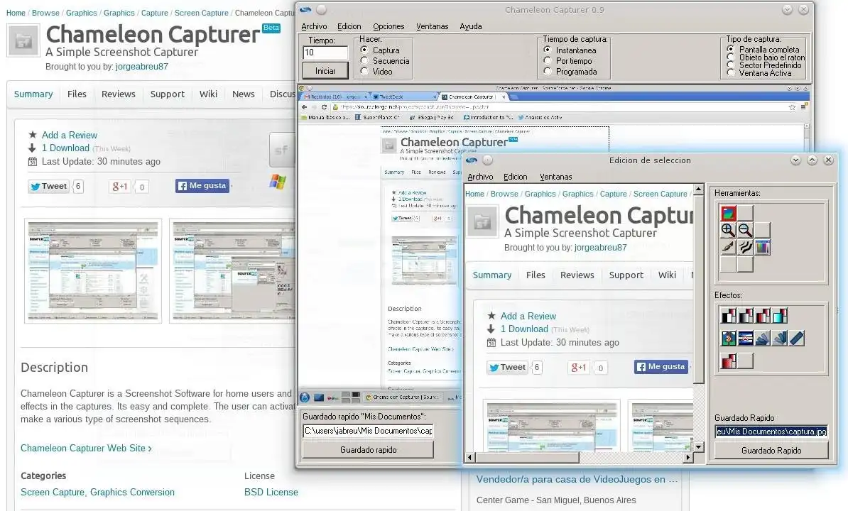 Download web tool or web app Chameleon Capturer