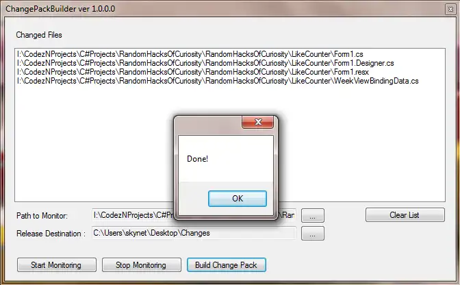 Descargue la herramienta web o la aplicación web ChangePackBuilder