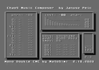 Download web tool or web app Chaos Music Cross Composer - Atari XL/XE