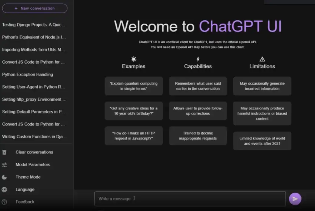 Baixe a ferramenta da web ou o aplicativo da web ChatGPT UI