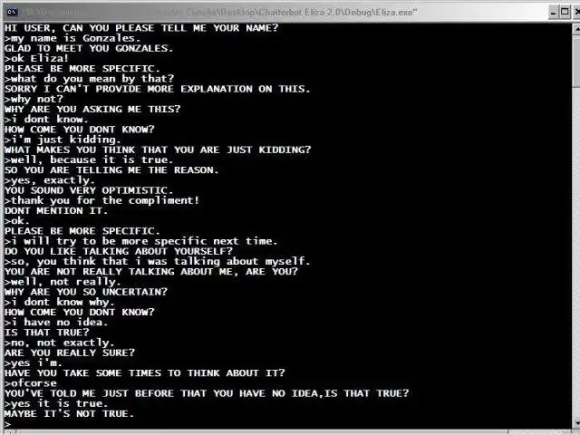 Download web tool or web app Chatterbot Eliza to run in Windows online over Linux online