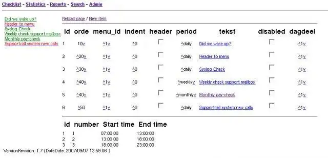 Download web tool or web app Checklist