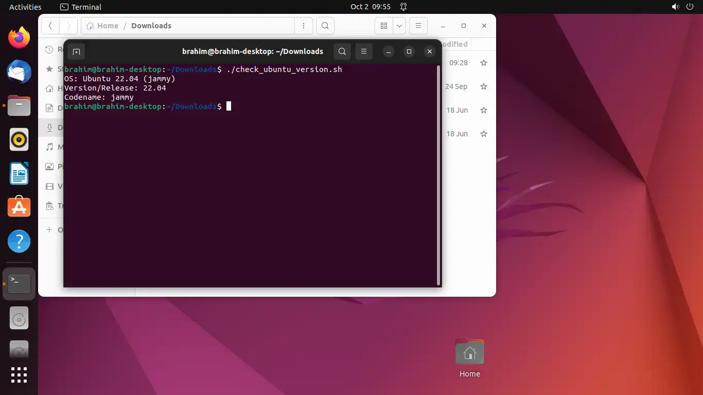 Unduh alat web atau aplikasi web Periksa Versi Ubuntu