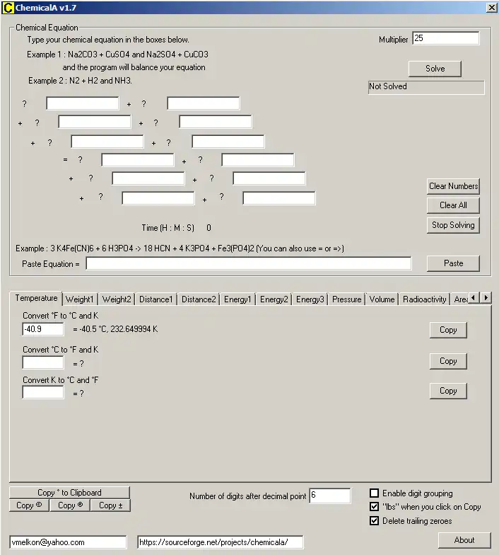 Download webtool of webapp ChemicalA