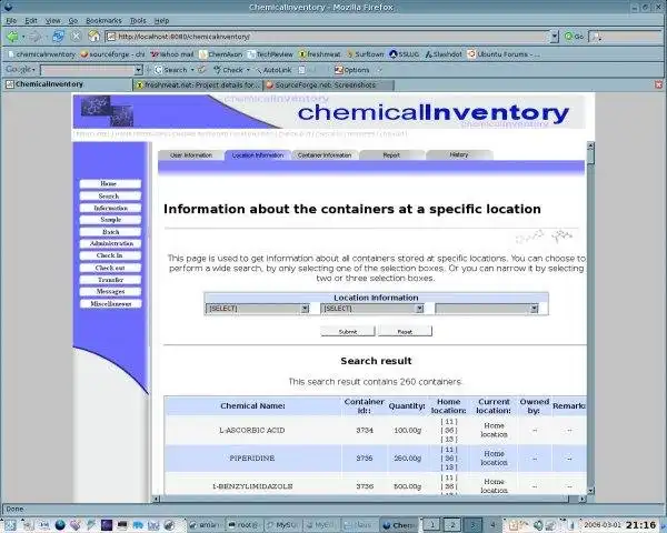 WebツールまたはWebアプリのchemicalInventoryをダウンロードする