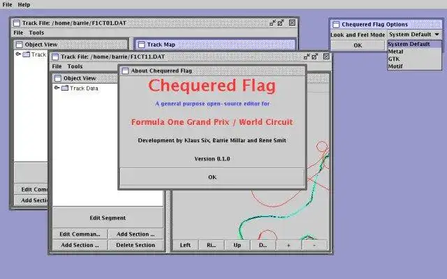 ดาวน์โหลดเครื่องมือเว็บหรือเว็บแอป Checkered Flag เพื่อทำงานใน Linux ออนไลน์