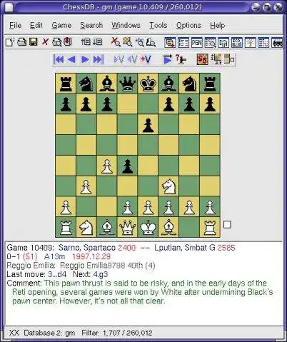 Baixe a ferramenta ou aplicativo da web ChessDB - um banco de dados de xadrez grátis para rodar em Linux online