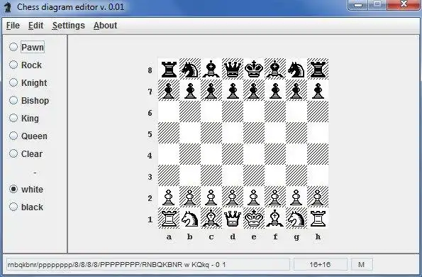 Laden Sie das Web-Tool oder die Web-App Chess Diagram Editor herunter, um es online unter Linux auszuführen