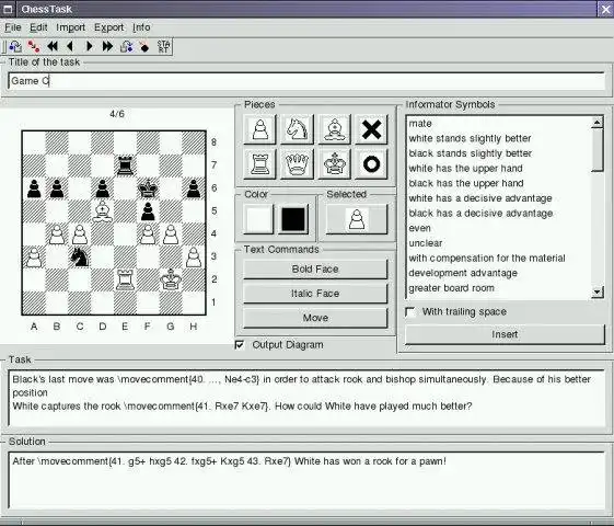 웹 도구 또는 웹 앱인 ChessTask를 다운로드하여 온라인 Linux를 통해 Windows 온라인에서 실행하세요.