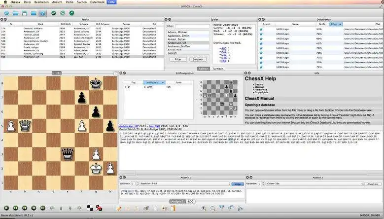 Mag-download ng web tool o web app na ChessX para tumakbo sa Windows online sa Linux online