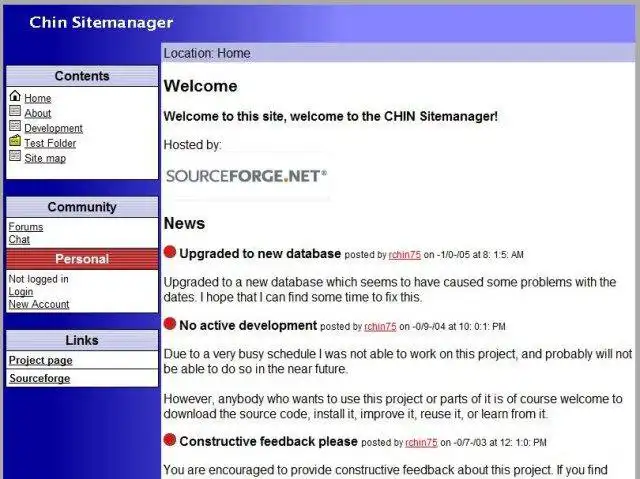 Download web tool or web app Chin Sitemanager