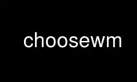 Run choosewm in OnWorks free hosting provider over Ubuntu Online, Fedora Online, Windows online emulator or MAC OS online emulator
