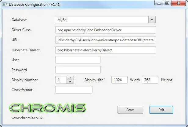 Download web tool or web app Chromis Kitchen Screen