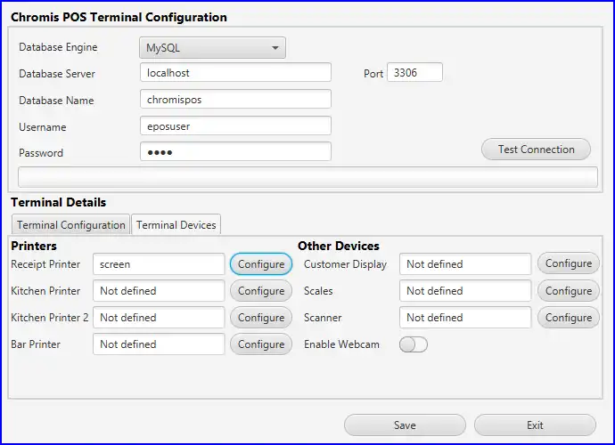 Télécharger l'outil Web ou l'application Web Chromis POS