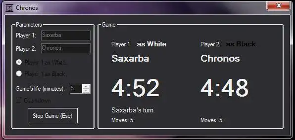 Download web tool or web app Chronos Chess Timer to run in Windows online over Linux online