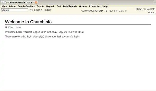 Download web tool or web app ChurchInfo