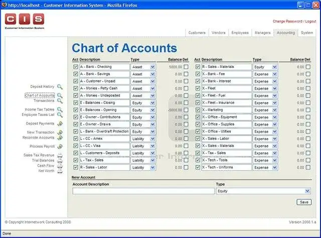 Download web tool or web app CIS - Customers Accounting Scheduleing