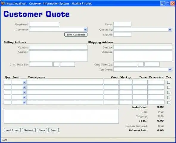 Download web tool or web app CIS - Customers Accounting Scheduleing