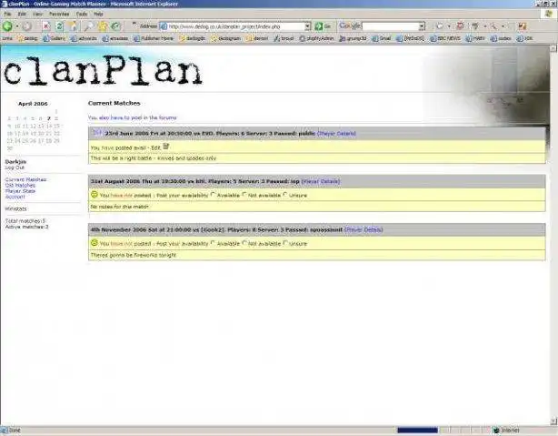 Téléchargez l'outil Web ou l'application Web Clanplan2 - Gestion des matchs de clan en ligne pour fonctionner sous Linux en ligne