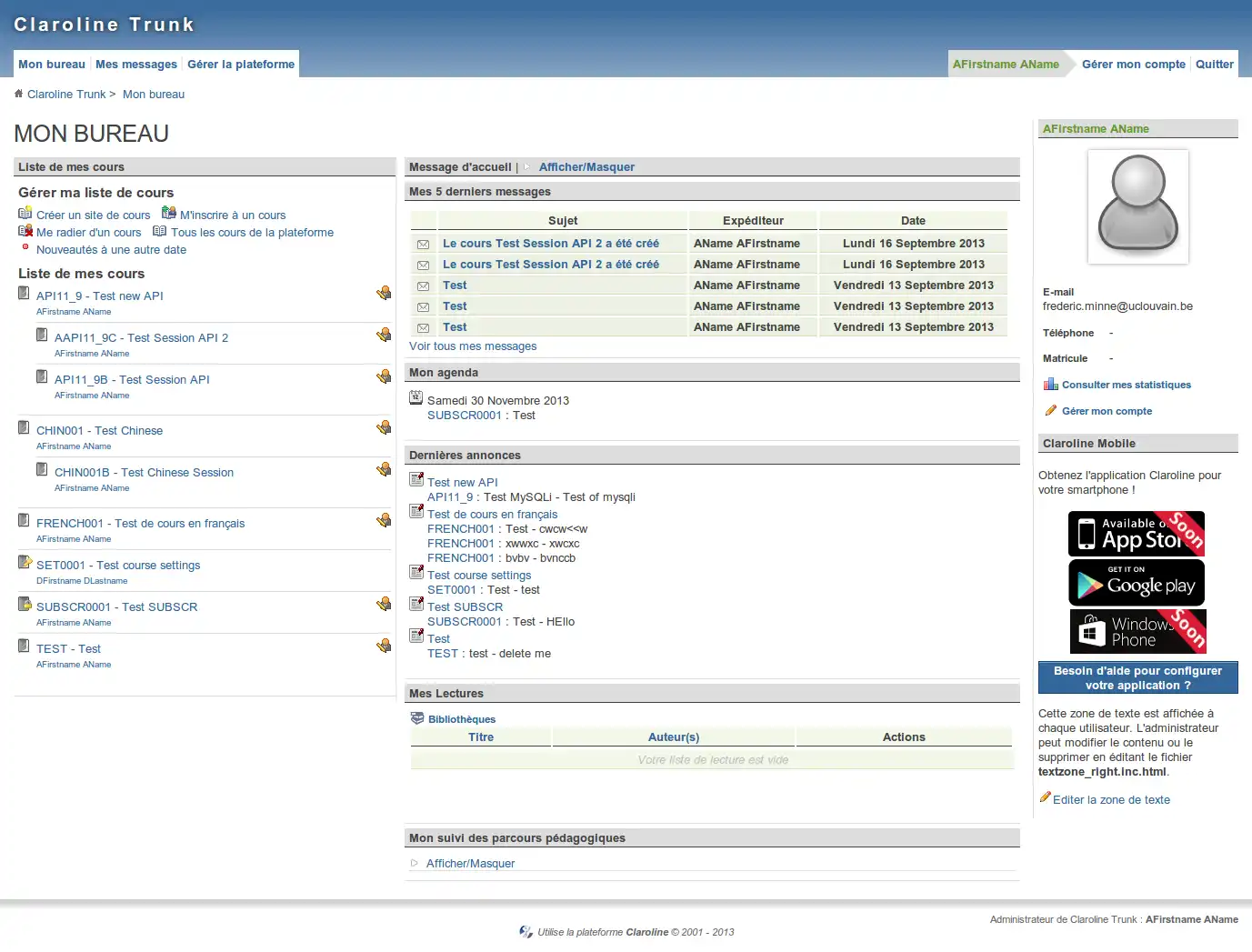 Download webtool of webapp Claroline-pakketten