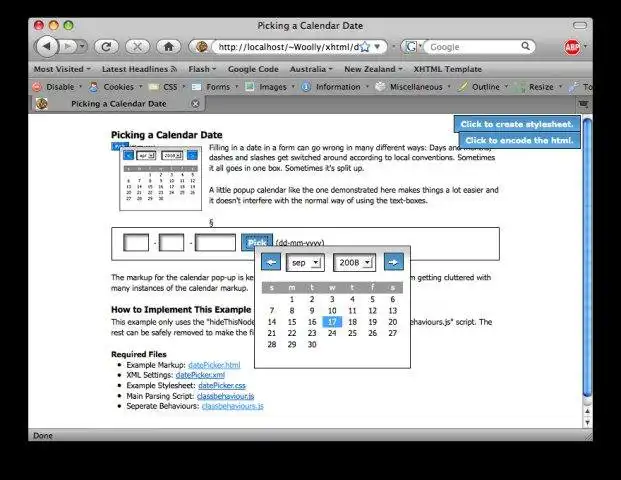 Download web tool or web app classBehaviours