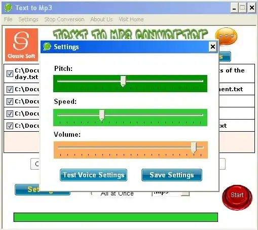 Descargue la herramienta web o la aplicación web ClassleSoft Text to Mp3 Converter 2.0