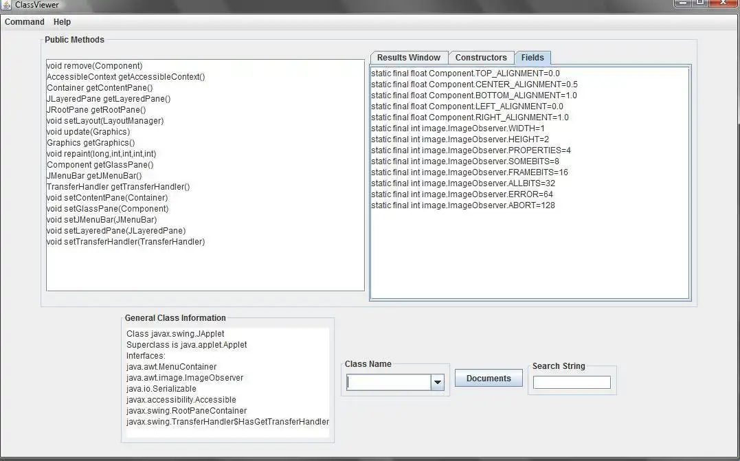 Download webtool of webapp Class Viewer voor Java