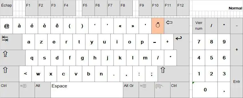 Mag-download ng web tool o web app Clavier français normalisé (AZERTY)