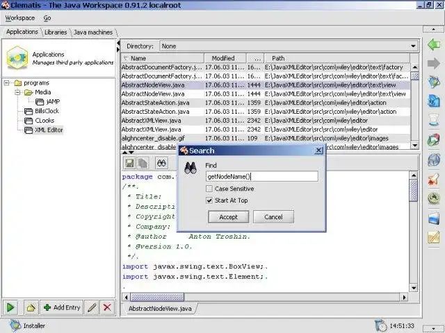 Download web tool or web app Clematis (The Java Workspace)
