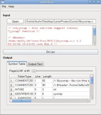 Download webtool of webapp C Lexer Project