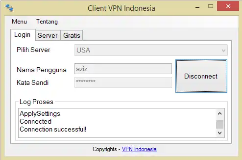 Завантажте веб-інструмент або веб-програму Client VPN Indonesia