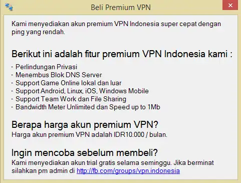 Завантажте веб-інструмент або веб-програму Client VPN Indonesia